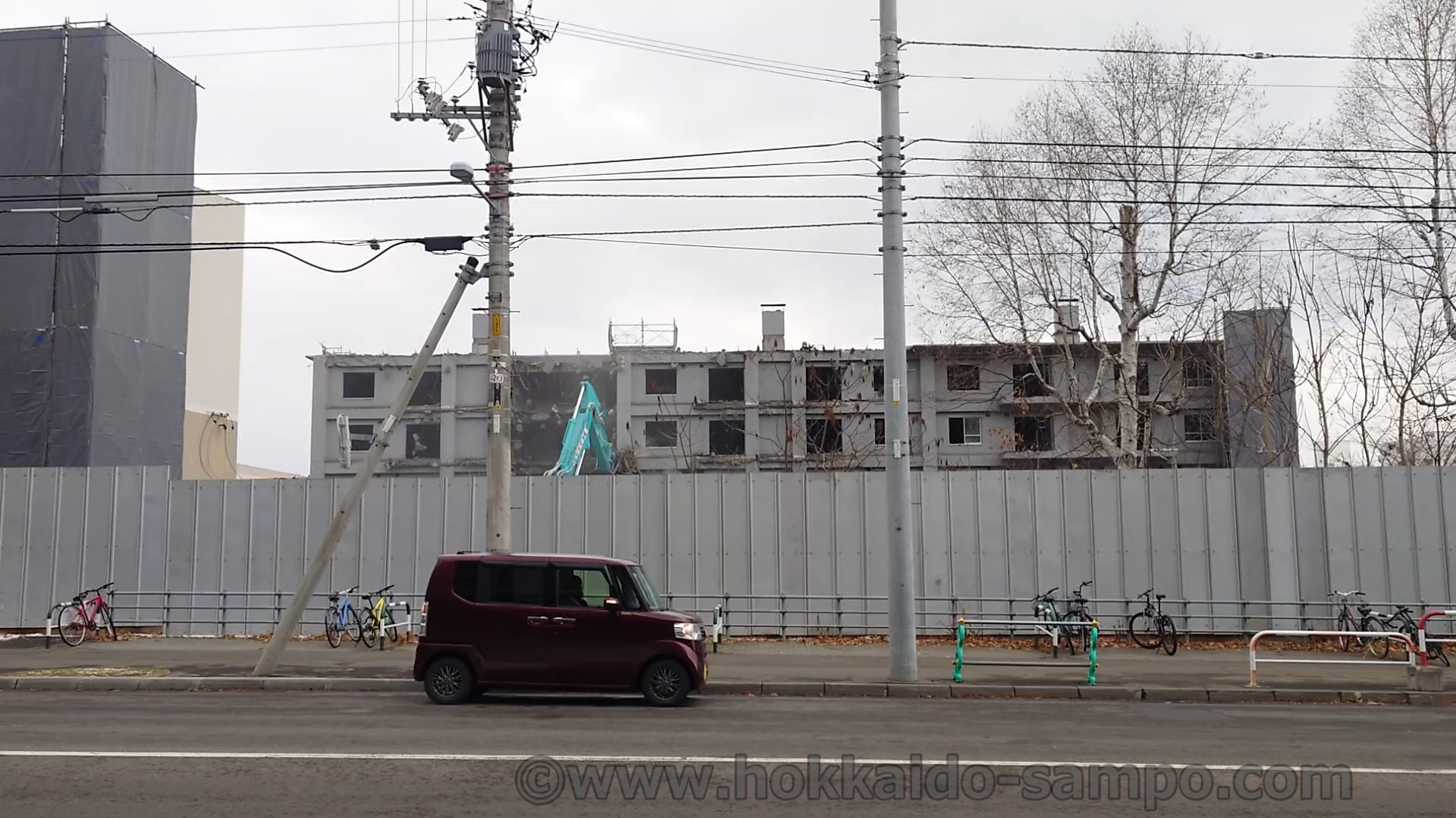 真駒内ＫＪ公宅の取り壊しを見かけた